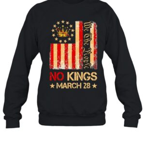 No Kings March 28 2026 No Kings Day American Flag Vintage-Sweatshirt