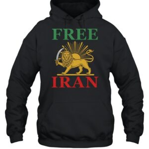 Free Iran With Lion And Sun Shiro Khorshid Symbol-Hoodie