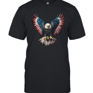 American Flag Bald Eagle 4th of July USA Patriotic-Unisex T-Shirt
