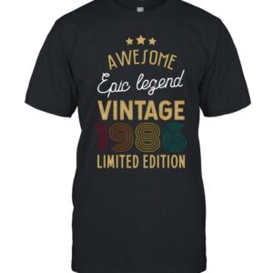 Awesome Epic Legend Vintage 1986-Unisex T-Shirt