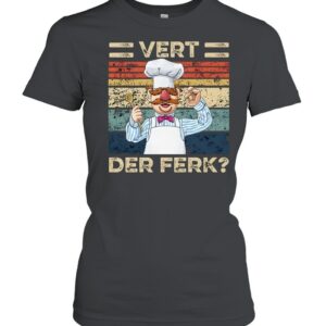 t ferk swedish shirt sleeve short funny chef vintage tee der retro-Women T-Shirt