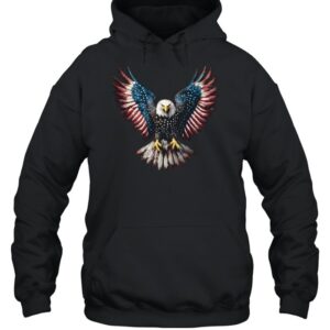 American Flag Bald Eagle 4th of July USA Patriotic-Hoodie